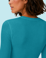 Women's Ribbed Long-Sleeve Underscrub Marina