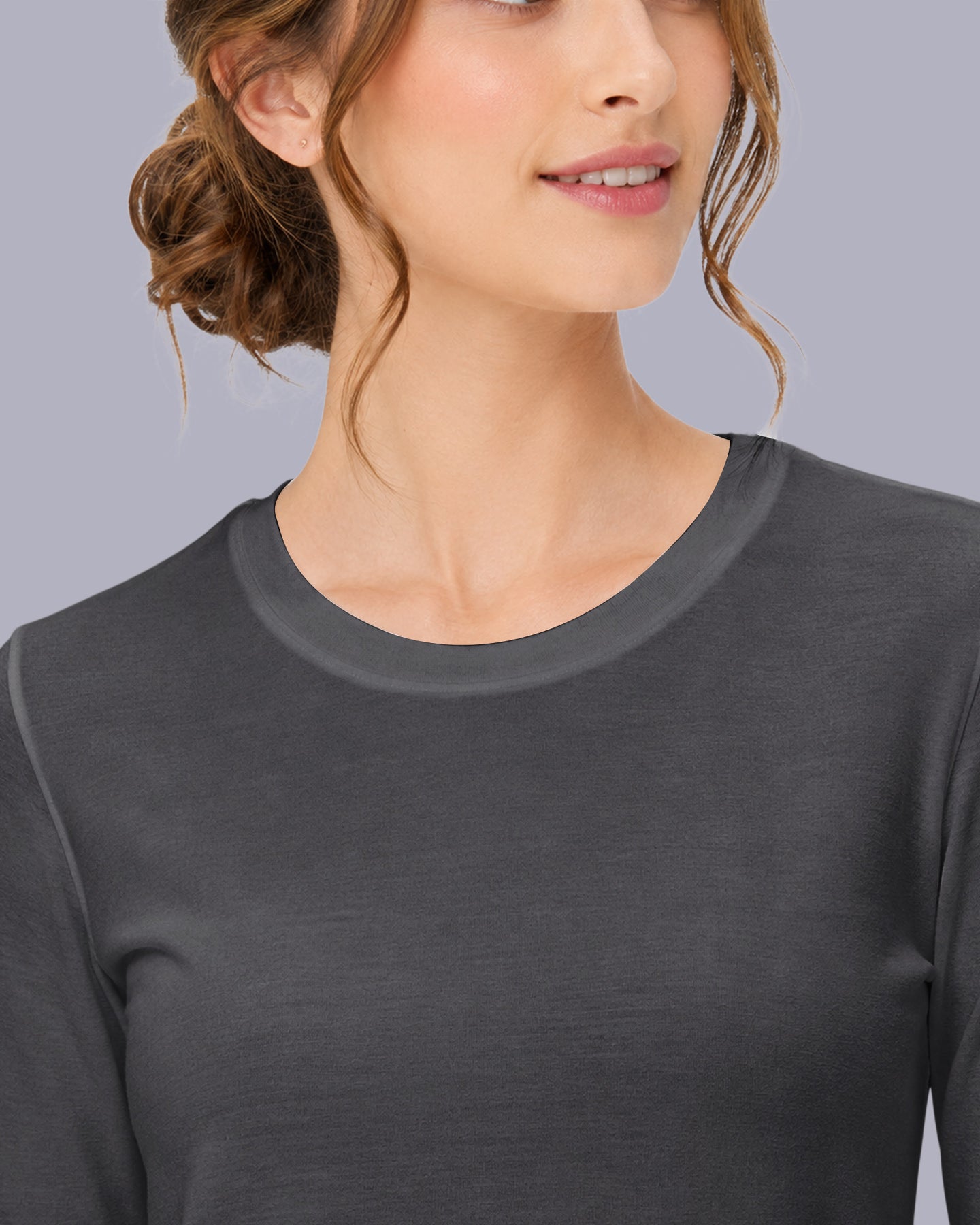 Women's Supersoft Long-Sleeve Underscrub Pewter