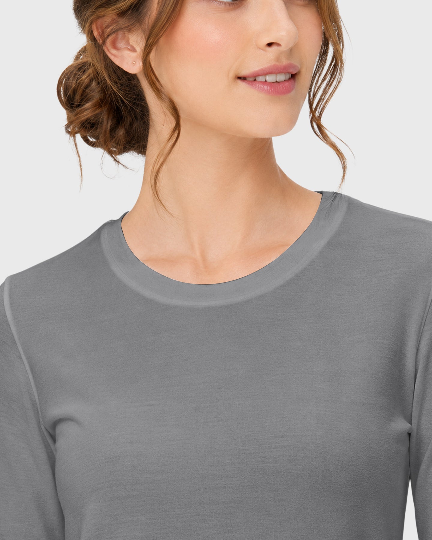 Women's Supersoft Long-Sleeve Underscrub Heather Gray
