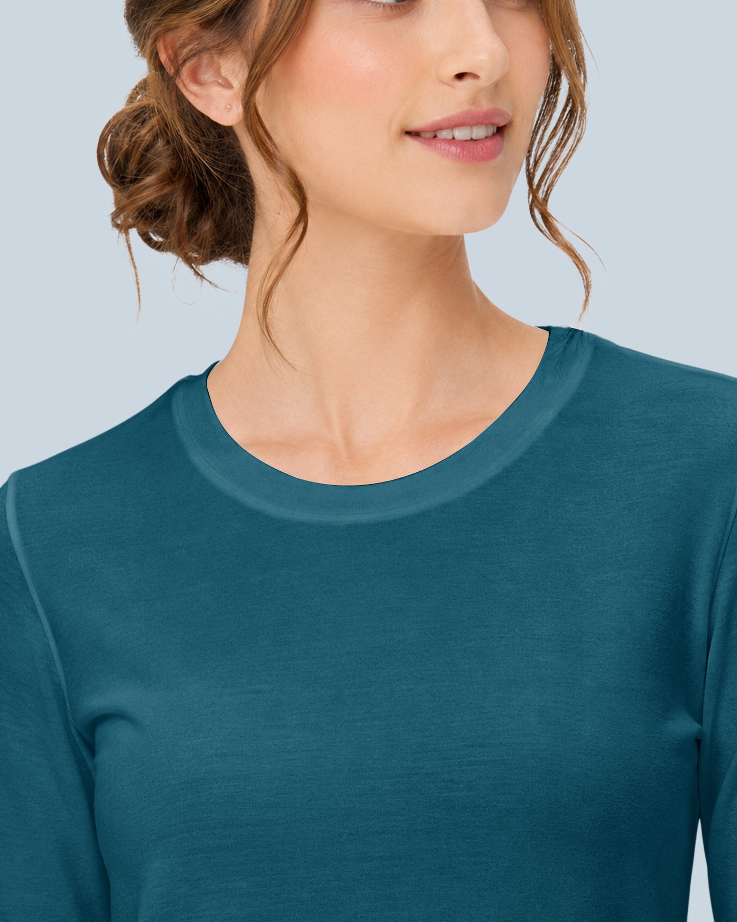 Women's Supersoft Long-Sleeve Underscrub Caribbean Blue