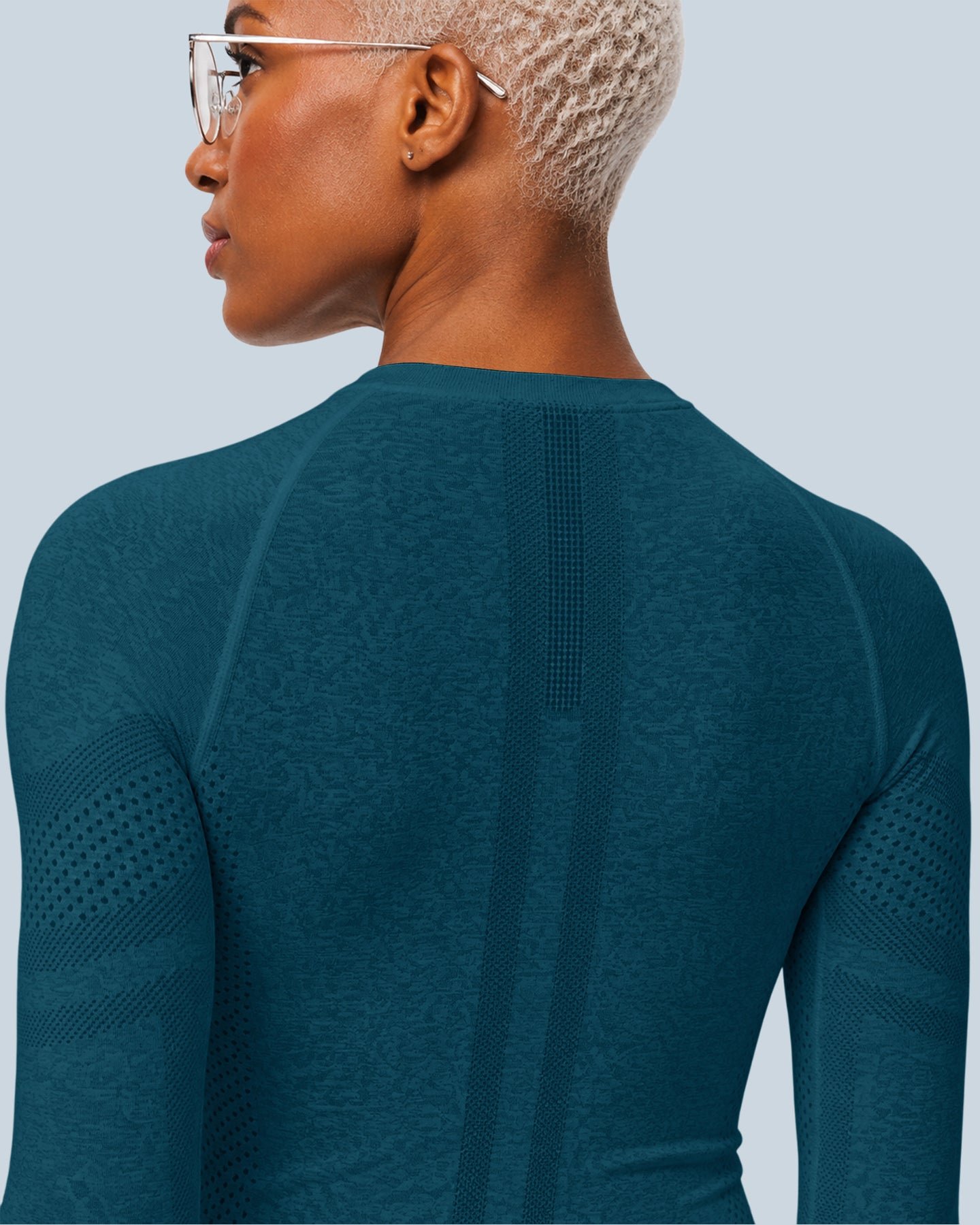 Women's Seamless Long-sleeve Underscrub Caribbean Blue