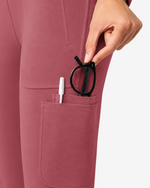High-Rise Flare Scrub Legging Berry Spice