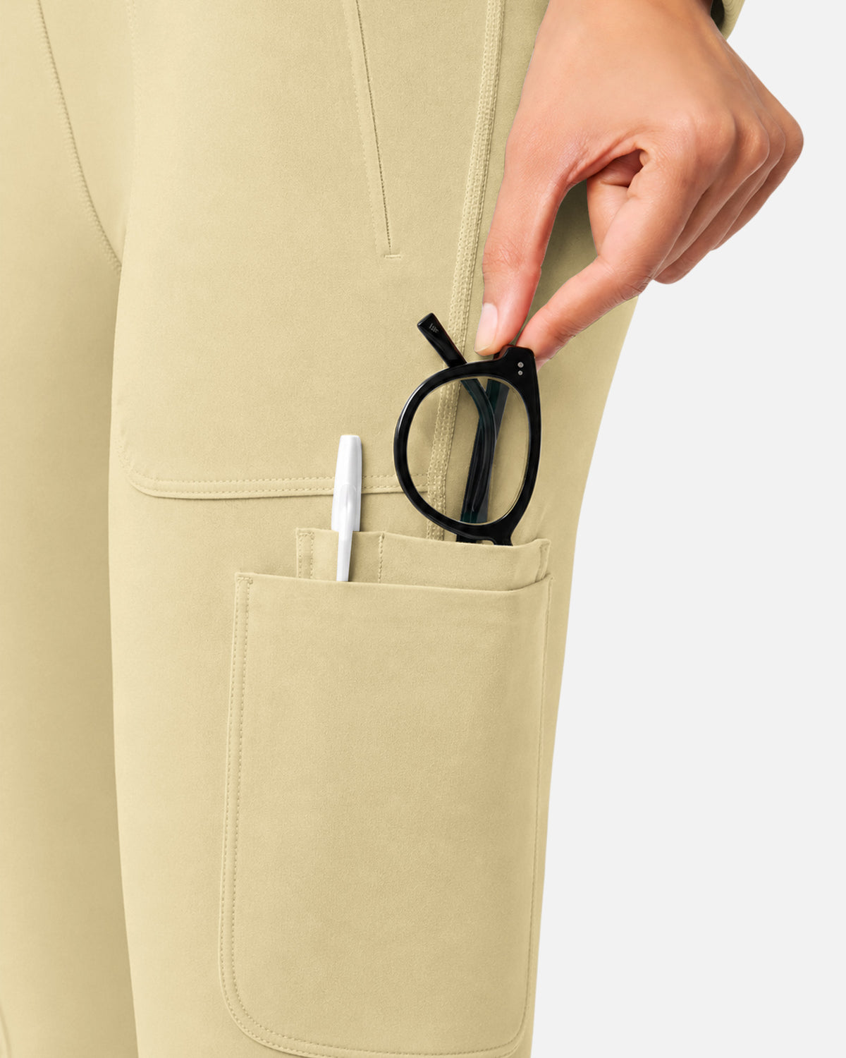 High-Rise Flare Scrub Legging Butter Yellow