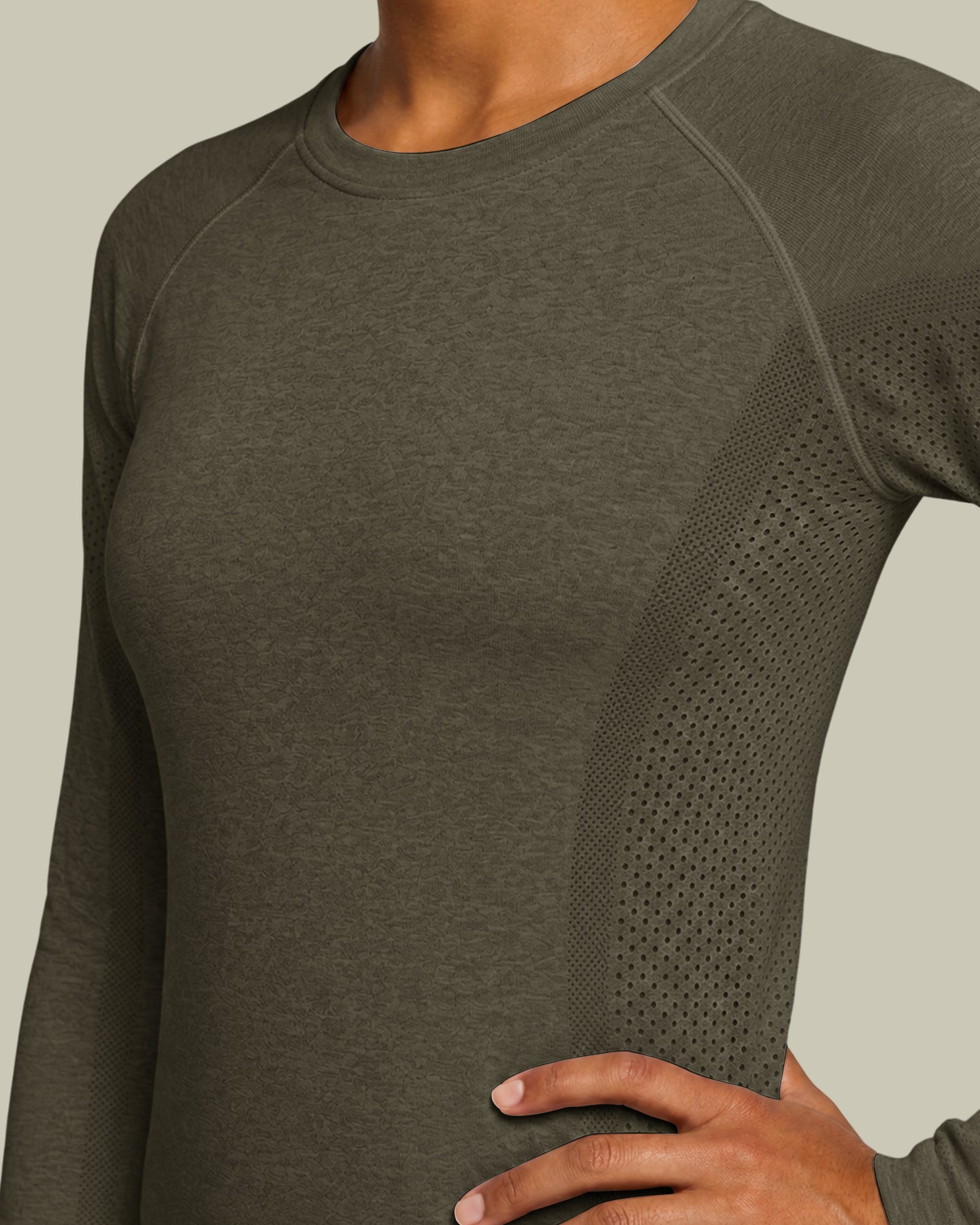 Women's Seamless Long-sleeve Underscrub Olive