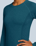 Women's Seamless Long-sleeve Underscrub Caribbean Blue