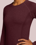 Women's Seamless Long-sleeve Underscrub Burgundy