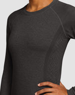 Women's Seamless Long-sleeve Underscrub Charcoal