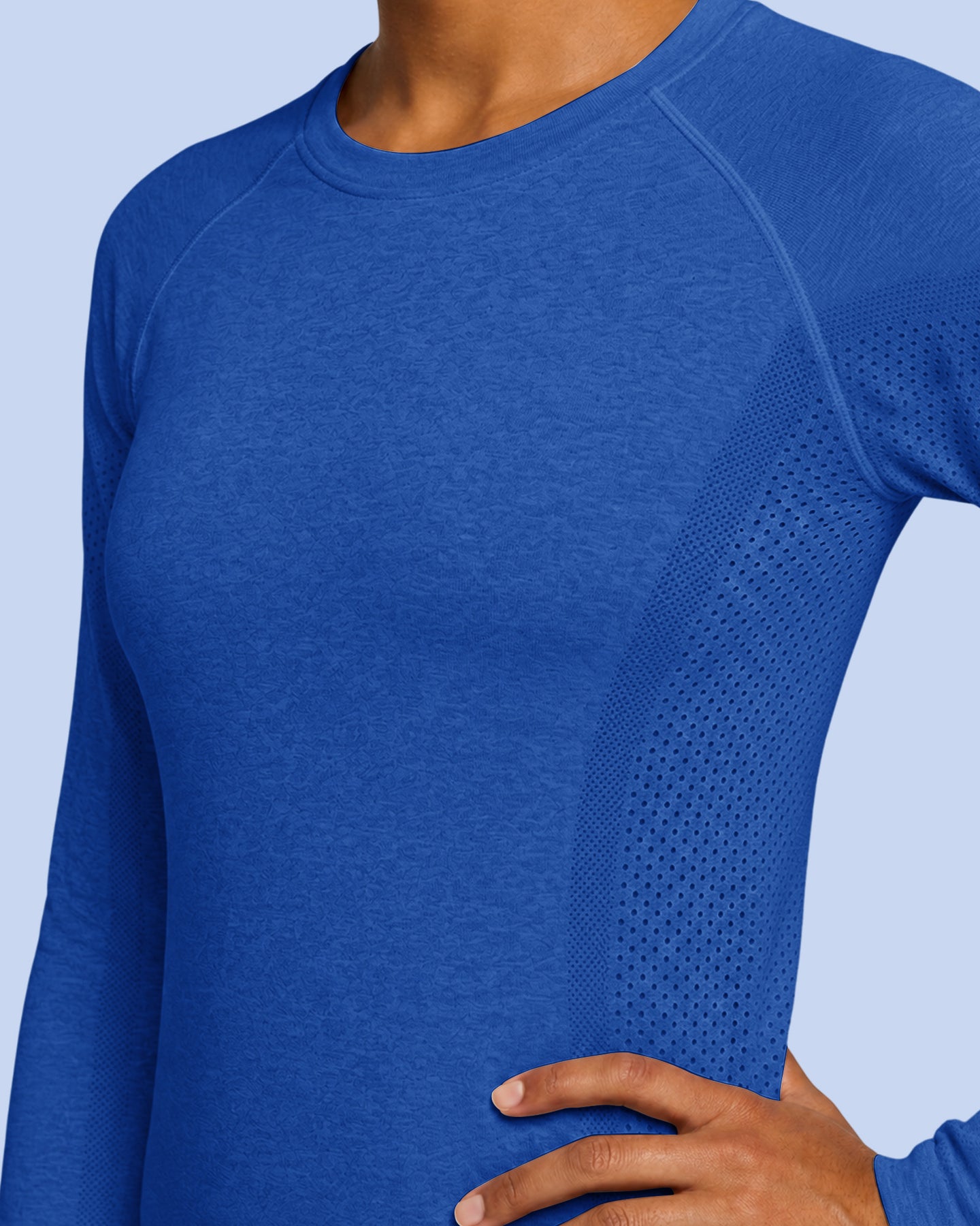 Women's Seamless Long-sleeve Underscrub Royal Blue