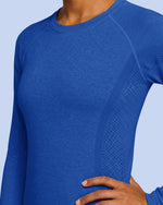Women's Seamless Long-sleeve Underscrub Royal Blue