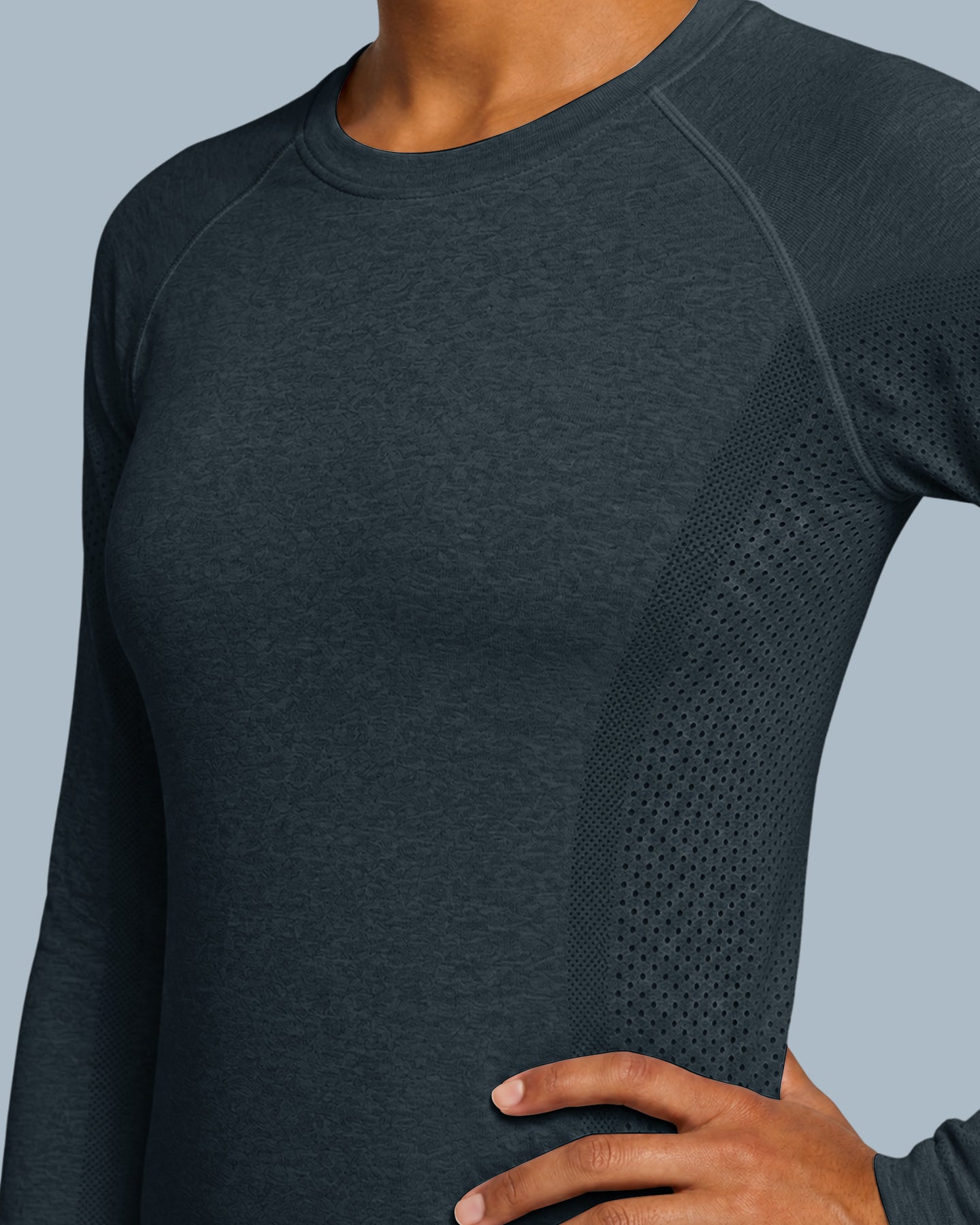Women's Seamless Long-sleeve Underscrub Dark Harbor