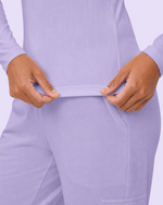 Women's Ribbed Long-Sleeve Underscrub Lavender