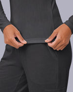 Women's Ribbed Long-Sleeve Underscrub Pewter