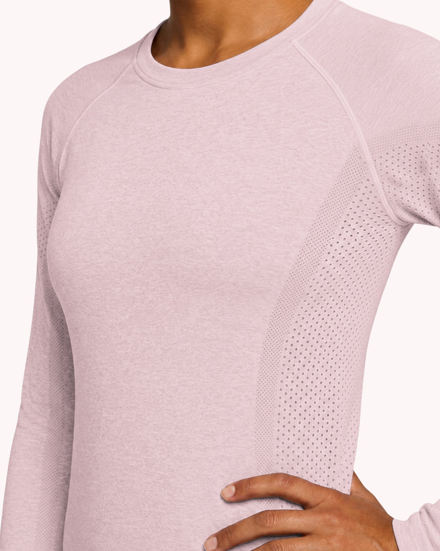 Women's Seamless Long-sleeve Underscrub Rose Quartz