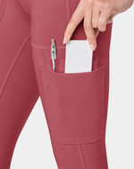 High-Rise Scrub Legging Berry Spice