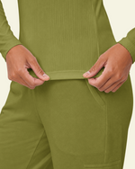 Women's Ribbed Long-Sleeve Underscrub Avocado