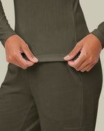Women's Ribbed Long-Sleeve Underscrub Olive