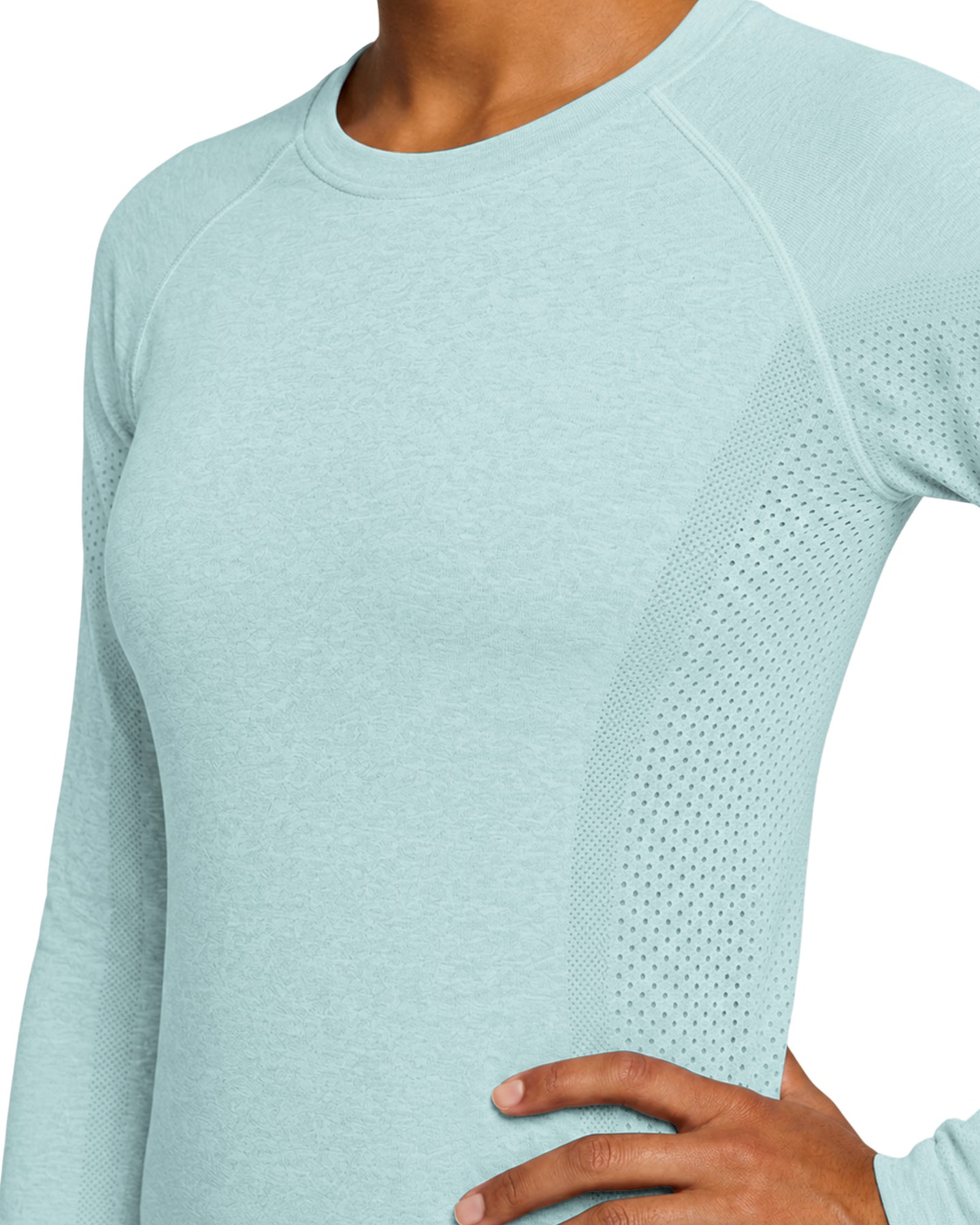 Women's Seamless Long-sleeve Underscrub Sky Blue