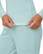 Women's Ribbed Long-Sleeve Underscrub Sky Blue