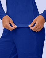 Women's Ribbed Long-Sleeve Underscrub Galaxy Blue