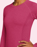 Women's Seamless Long-sleeve Underscrub Wild Berry