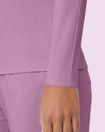 Women's Ribbed Long-Sleeve Underscrub Lilac
