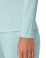 Women's Ribbed Long-Sleeve Underscrub Sky Blue