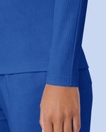 Women's Ribbed Long-Sleeve Underscrub Royal Blue