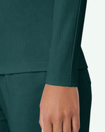 Women's Ribbed Long-Sleeve Underscrub Midnight Green