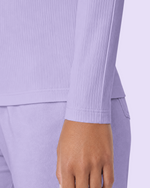 Women's Ribbed Long-Sleeve Underscrub Lavender