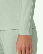 Women's Ribbed Long-Sleeve Underscrub Mint