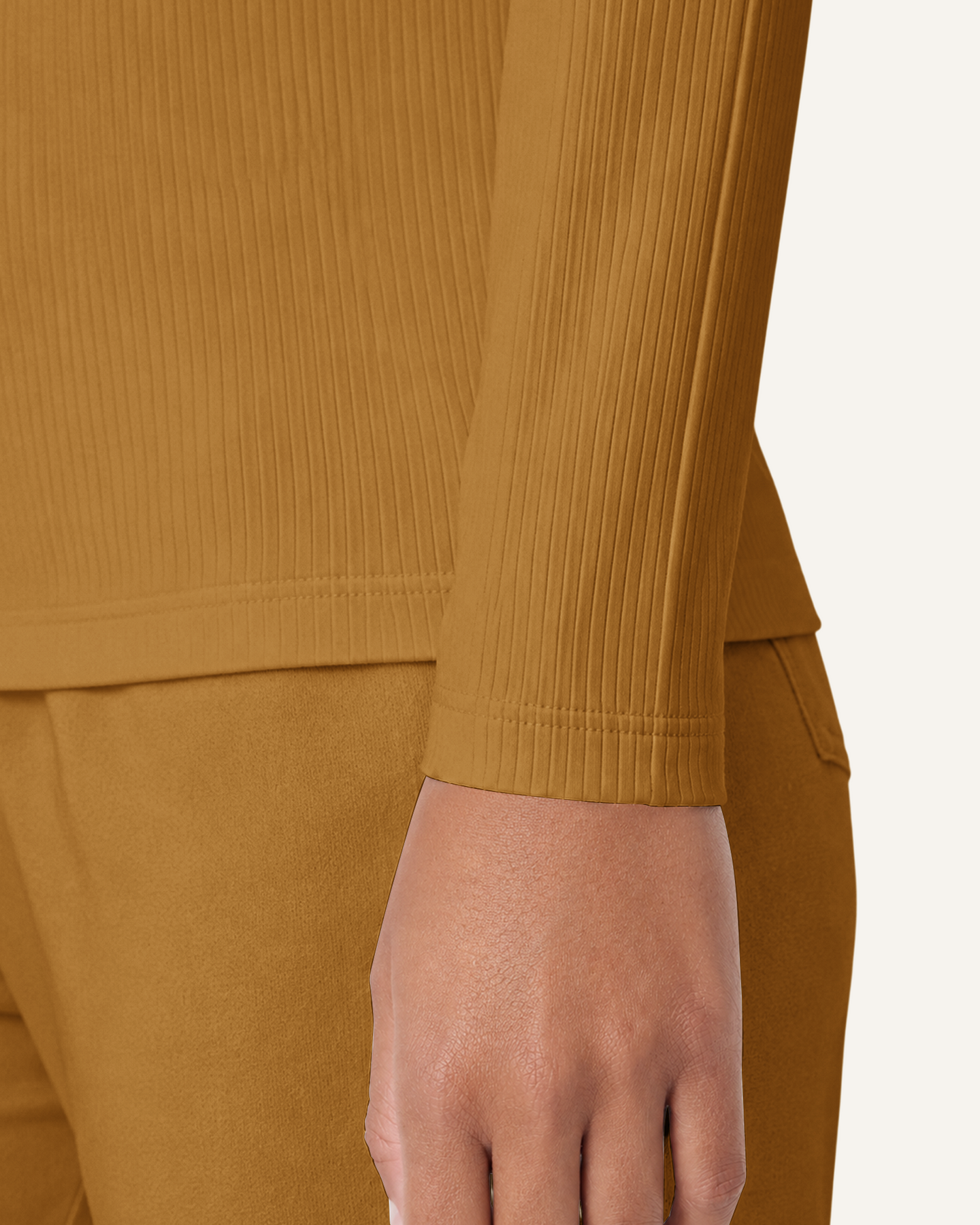 Women's Ribbed Long-Sleeve Underscrub Cider