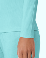 Women's Ribbed Long-Sleeve Underscrub Surf