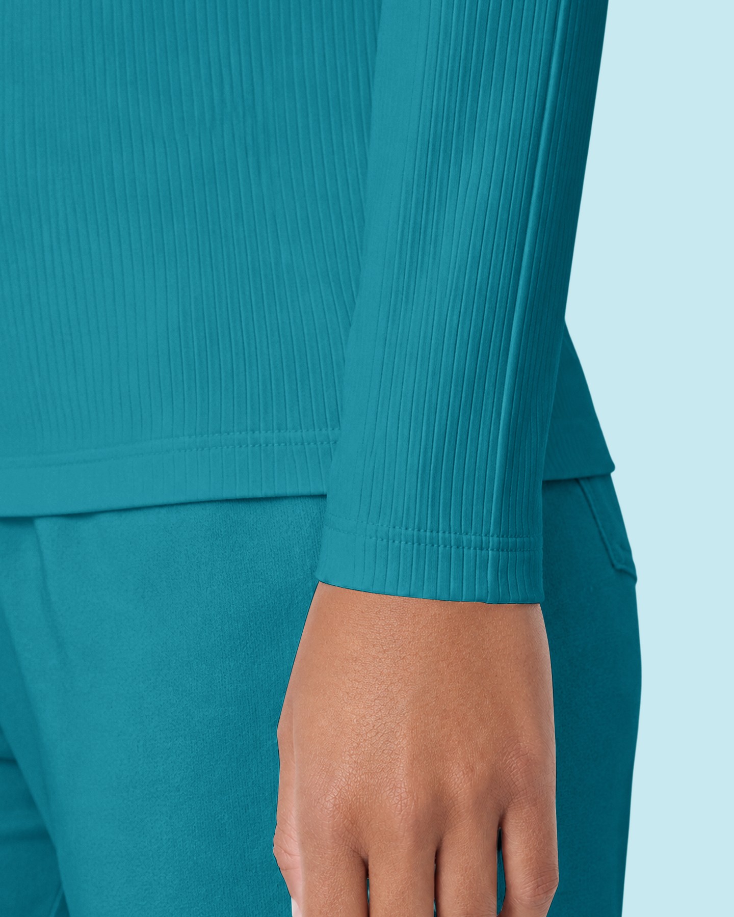 Women's Ribbed Long-Sleeve Underscrub Marina