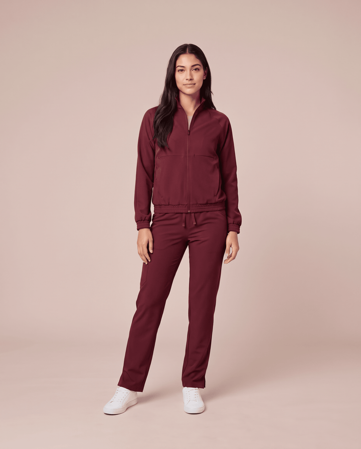 Modern Scrub Jacket Burgundy