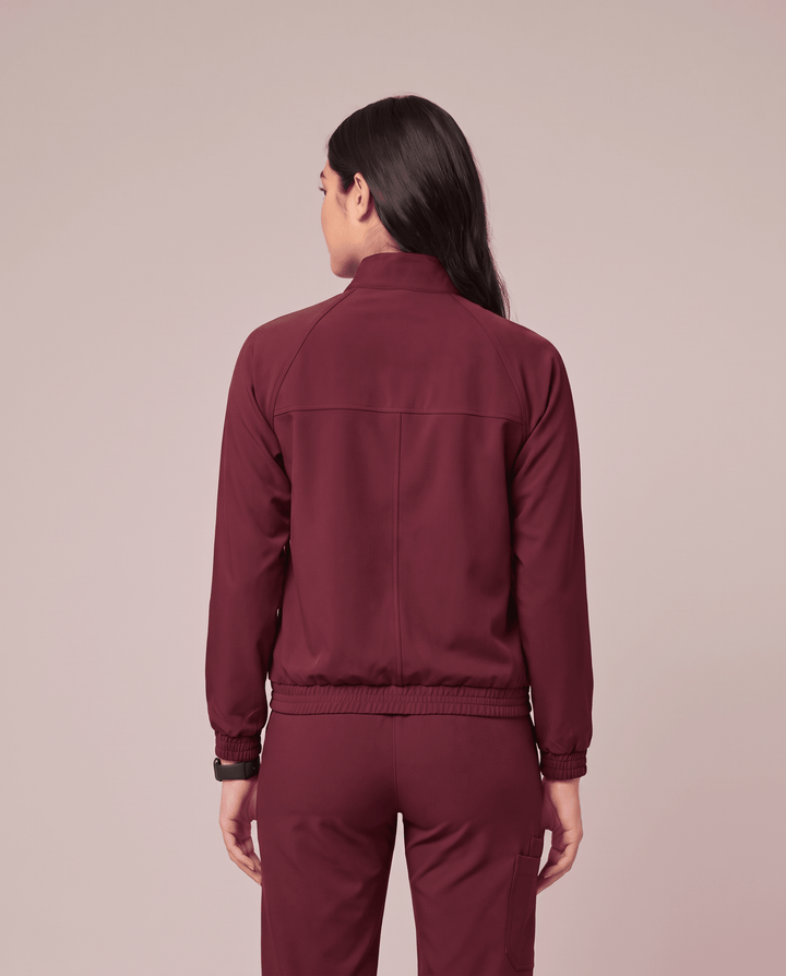 Modern Scrub Jacket Burgundy