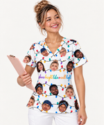 Personalized Photo Shine Bright Like A Call Light Funny Christmas Gift For Nurse Coworker Top