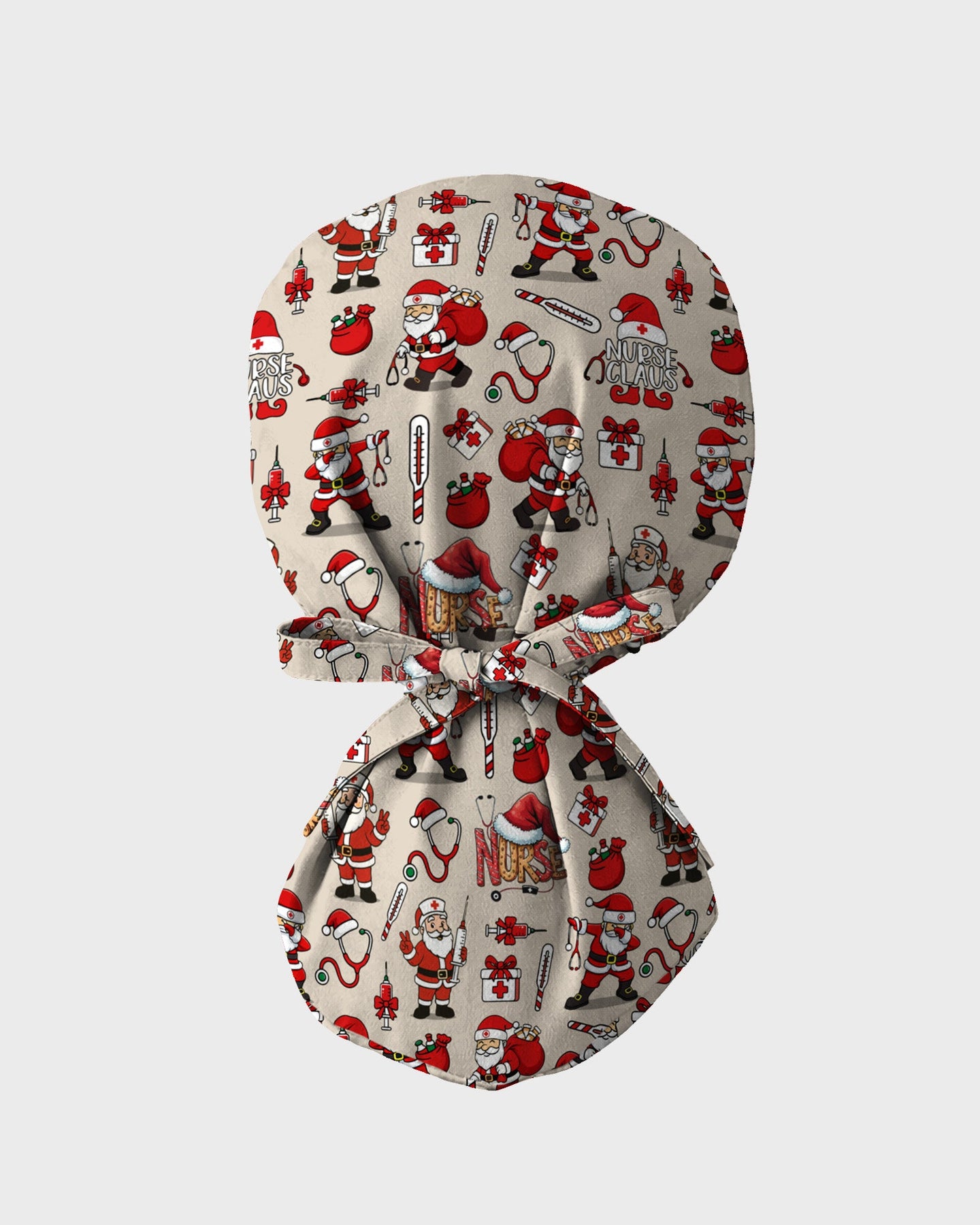 Nurse Claus Santa Holiday Cheer Scrub Cap - Scrubloop