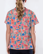 Ocean Wonders Medical Women Scrub Top - Scrubloop