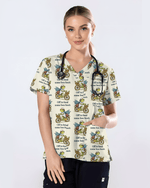 Off To Heal Some Boo Boo's Frog Nurse Scrub Top - Scrubloop