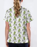 Off to Prevent Falls Funny Nurse Quote Women Scrub Top - Scrubloop