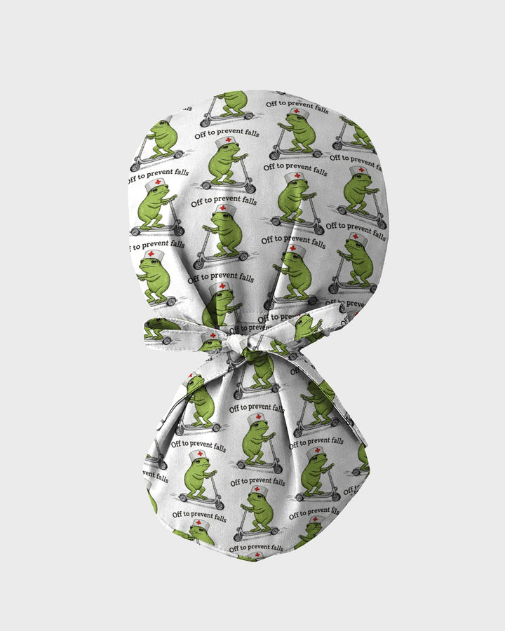 Off to Prevent Falls Humor Vibes Scrub Cap