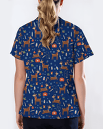 Oh Deer Christmas Holiday Nursing Scrub Top - Scrubloop