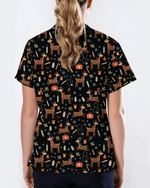 Oh Deer Christmas Holiday Nursing Scrub Top - Scrubloop