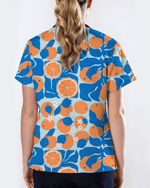 Orange Bliss Citrus Sunshine Fresh Glow Women Scrub Top - Scrubloop