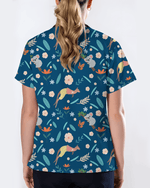 Outback Buddies Wild Desert Adventure Women Scrub Top - Scrubloop
