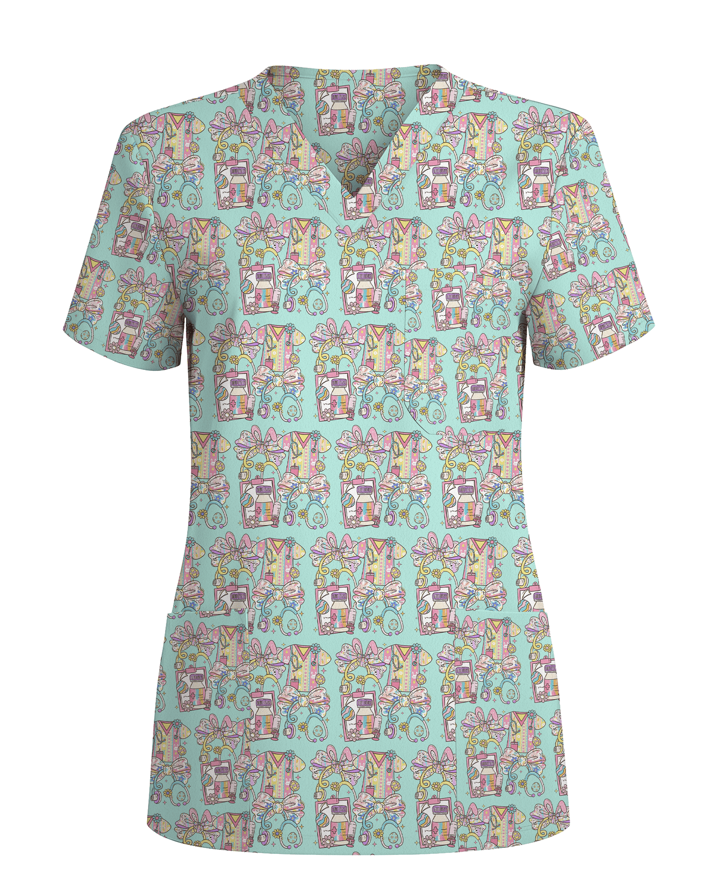 Pastel Medical Tools Medical Scrub Top - Scrubloop