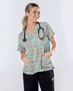Pastel Medical Tools Medical Scrub Top - Scrubloop