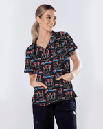 Patriotic 250 Years of Independence Healthcare Scrub Top - Scrubloop