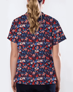 Patriotic Summer Treats Nursing Scrub Top - Scrubloop