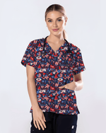 Patriotic Summer Treats Nursing Scrub Top - Scrubloop